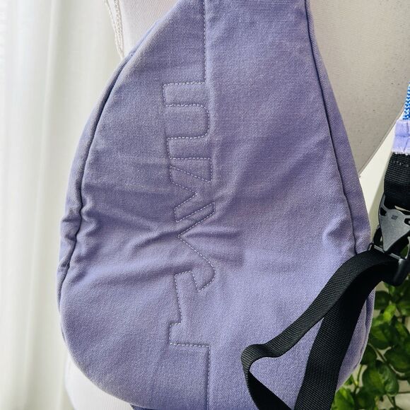 Kavu Purple Crossbody Canvas Crossbody Hiking Outdoors Backpack Sling Bag - Picture 6 of 6